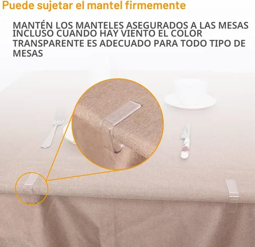 Miniatura 4 de 48 clips transparentes para mantel, clips de plástico para mantel de mesa, resistentes al viento, soporte para mantel de Navidad, hogar, boda