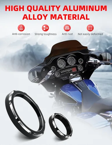 Miniatura 3 de Amazicha Cubiertas de Biseles de Medidor de Explosión de 2", Cubiertas de Velocímetro Tacómetro de 4", Kit de Moldura de Biseles Compatible