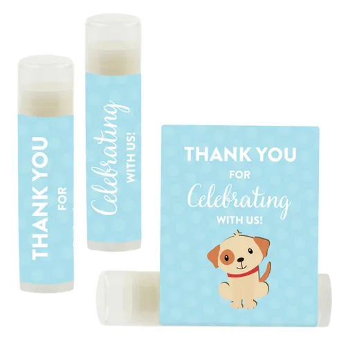 Miniatura 70 de Andaz Press Bálsamo labial para fiesta de cumpleaños, agradecimiento por celebrarnos con nosotros, animales del bosque, zorro y ciervo, paquete