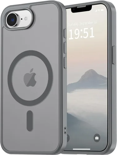 Miniatura 63 de vnnink para iPhone 12 y iPhone 12 Pro, funda de teléfono celular translúcida con protección contra caídas de grado militar, mate magnética