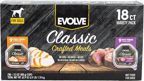 Miniatura 11 de Evolve Classic Crafted Meals - Comida húmeda para perros con estofado de ternera, 3.5 onzas, paquete de 15