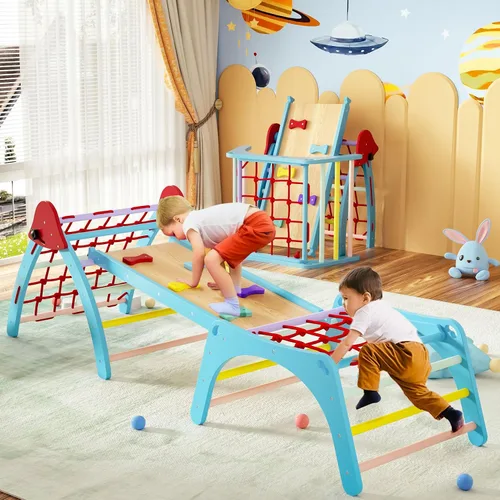 TOLEAD Pikler - Juego de triángulos Montessori, juego de escalada Montessori, juguetes de escalada para niños pequeños de 1 a 3 años en el interior,