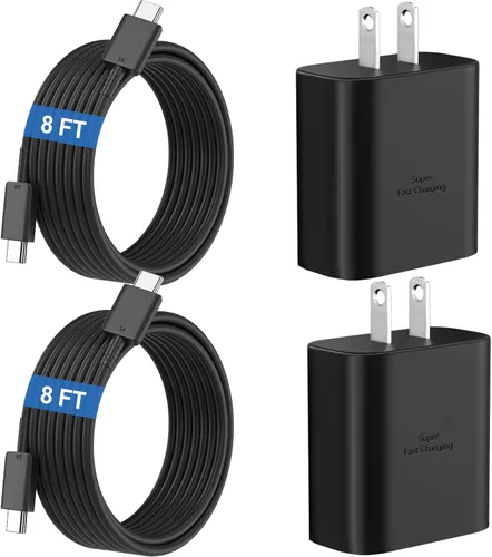 Miniatura 14 de Cargador súper rápido USB C de 45 W para teléfono Android tipo C, bloque de carga rápida con cable de 5 pies para Samsung Galaxy S26/S26