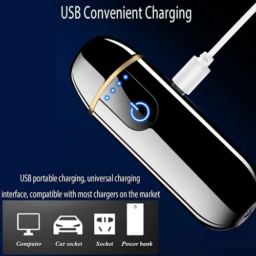 Miniatura 2 de Encendedor electrónico, encendedor inteligente recargable por USB, mini encendedor eléctrico de encendido táctil, resistente al viento, encendedor