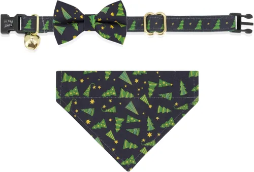 Miniatura 21 de Ultra Joys Collar de gato con campanas - Separable para gatitos y gatos - Estampado a cuadros naranja pequeño Solo cuello a cuadros