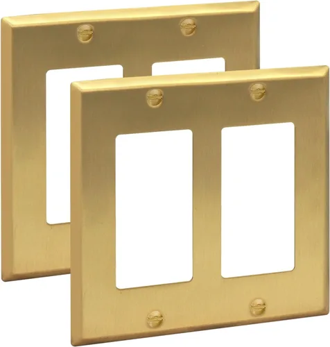 Miniatura 37 de Rio Salto BRASS - Cubierta de pared de metal dorado para toma de corriente o interruptor de luz, placa de pared resistente a la corrosión, cubierta