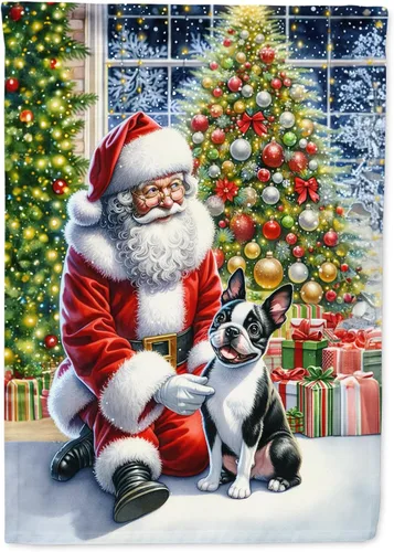 Miniatura 58 de Caroline's Treasures DAC4159CHF - Bandera de casa de Husky siberiano y Papá Noel para porche, grande, para colgar en la pared, poliéster