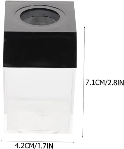 Miniatura 2 de VILLCASE Dispensador magnético de 2 piezas, dispensador de clip de plástico transparente, organizador de almacenamiento para escritorio, escuela