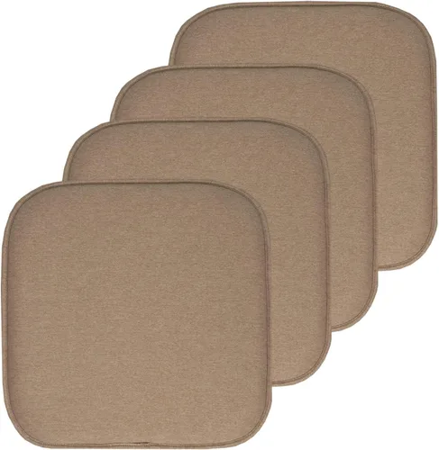 Sweet Home Collection Cojines de espuma viscoelástica para silla, goma antideslizante y diseño de panal de abejas y esquinas redondeadas de 16 x 16