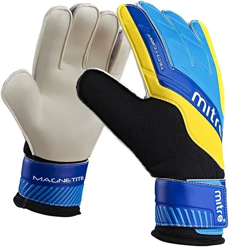 Mitre Guantes de portero de fútbol de magnetita Negro/Azul/Amarillo