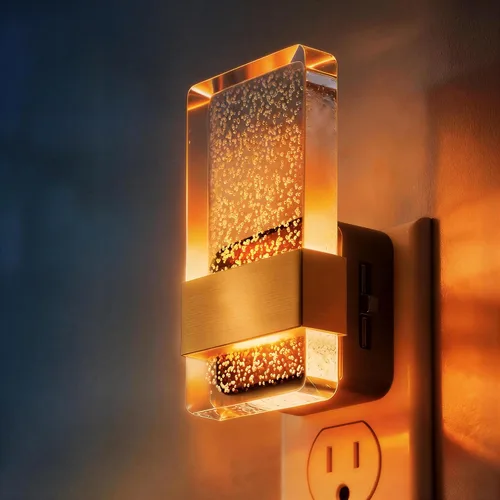 Miniatura 9 de DORESshop Luces nocturnas LED enchufables a la pared, luz nocturna regulable de 3 niveles, luz nocturna decorativa de burbujas, sensor de atardecer