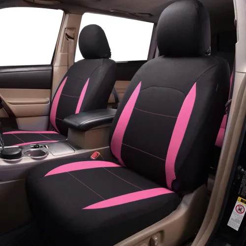 Miniatura 3 de Flying Banner Fundas de asiento de coche, asientos delanteros, asiento trasero, poliéster, protectores de asiento de automóvil, instalaciones Negro