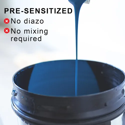 Miniatura 4 de Ecotex® - Emulsión de serigrafía tex-azul (pinta, 16 onzas), emulsión fotográfica pre-Sensibilizada para serigrafías de seda y tela, para serigrafía