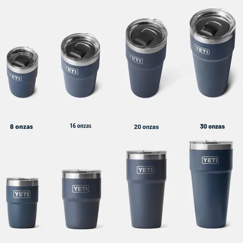 Miniatura 8 de YETI Rambler - Vaso apilable de 20 onzas, acero inoxidable, aislado al vacío con tapa MagSlider Verde mar