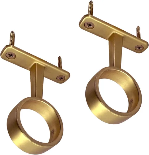 Miniatura 18 de Desunia Barra para armario redonda resistente de 48" Diámetro de 32mm Barra para ropa de latón satinado 1 paquete
