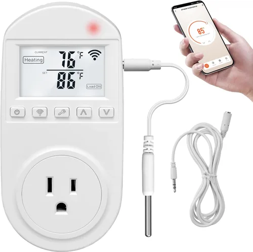 Miniatura 8 de briidea - Toma de temperatura controlada, salida de termostato compatible con aire acondicionado de ventana, calentadores de espacio, ventiladores