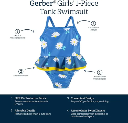 Miniatura 4 de Gerber Traje de baño de una pieza para bebé, Cereza