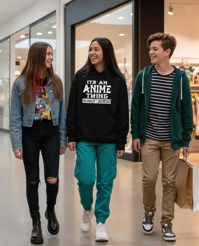 Miniatura 3 de Tstars Divertida sudadera con capucha Otaku para adolescentes y mujeres, sudadera con meme de anime japonés, regalo para fanáticos del manga