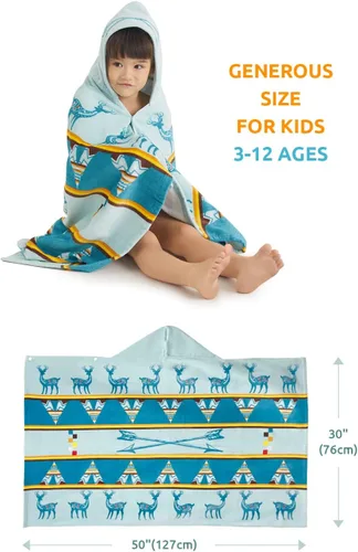 Miniatura 4 de BANGSAUR Toalla de baño de Navidad, toallas de playa con capucha para niños pequeños, regalo para niños y niñas 100% algodón de 50 x 30 pulgadas