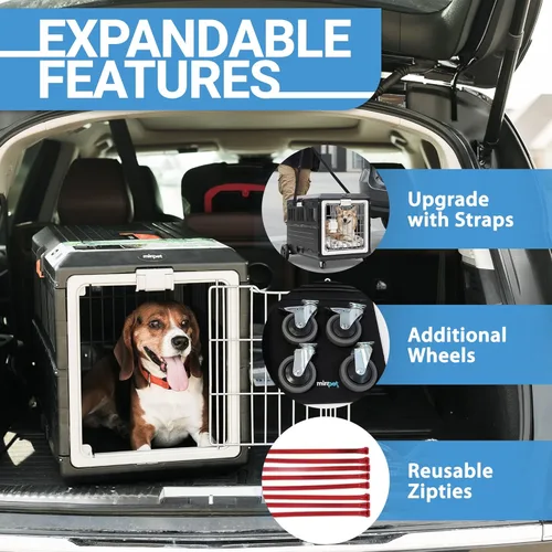Miniatura 4 de Transportador Mirapet USA para mascotas y jaula de 53.34 cm - Diseño plegable premium para gatos y perros - Caseta portátil para mascotas pequeñas
