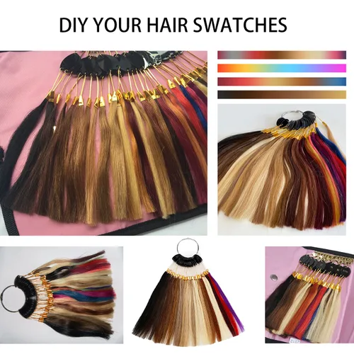 Miniatura 7 de Muestras de cabello para probar el color – 30 muestras de cabello 100% Remy, anillos de color de cabello humano 100% Remy, muestras