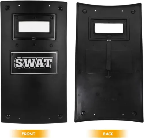 Miniatura 5 de KESYOO Police SWAT Shield - Juguetes de armas para juegos de rol, accesorios de cosplay para niños, regalo de Halloween, negro, mediano