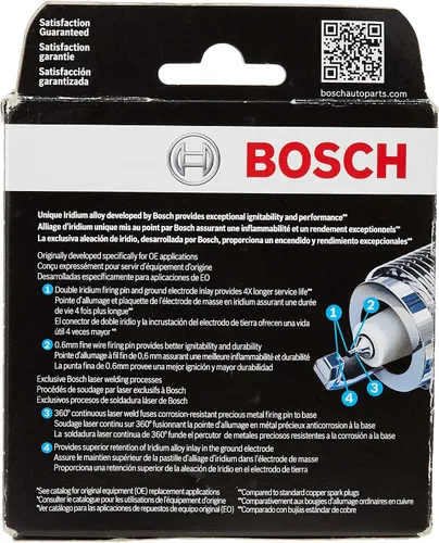 Miniatura 3 de BOSCH 9619 OE Bujía de Alambre Fino de Doble Iridio - Paquete de 4
