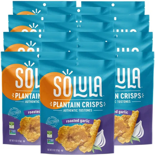 Miniatura 19 de Solula Plátano Crisps Authentic Tostones, lima caribeña, 4 onzas (paquete de 3), papas fritas cocidas, sin gluten, aptas para paleo, sin granos