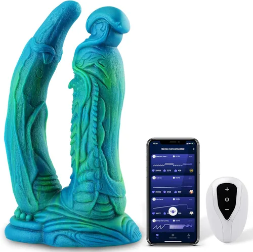Consolador monstruo de dragón doble de silicona fantasía, consolador masivo suave de succión de 9 pulgadas para hombres, consoladores anchos