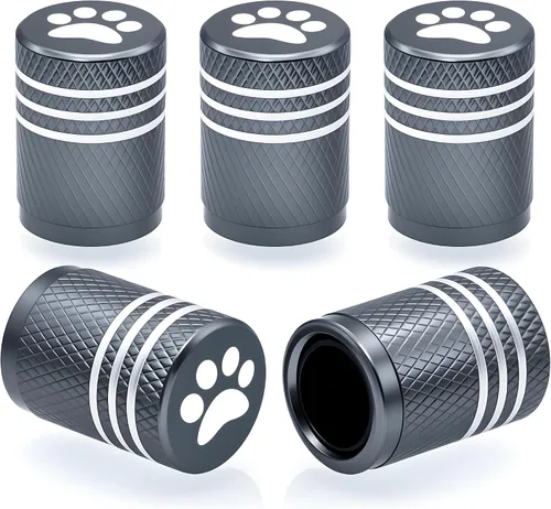 Miniatura 10 de 4 piezas tapones de válvula de neumático en forma de dados, cubiertas universales de válvula de neumático a prueba de polvo con núcleo de cobre