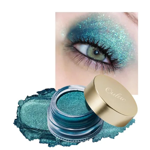 Miniatura 59 de Oulac Sombra de ojos en crema con brillo también para iluminador Sombra de ojos mezclable Resistente al agua y de larga duración con fórmula Pureza