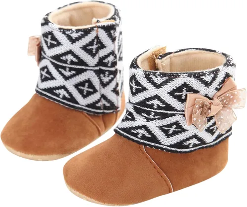 Miniatura 2 de Infant Snow Boots Newborn Booties Toddler First Walkers Baby Girls Boys Crib Shoes Winter Warm Prewalker Non-Slip Footwear