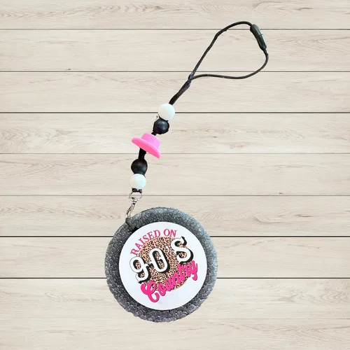 Miniatura 7 de Focal Beads - Sombrero de vaquero de silicona rosa Paquete de 12 unidades al por mayor para perchas de cuerda Freshie, bolígrafo con cuentas
