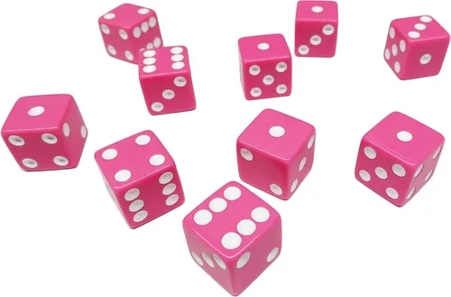 Miniatura 4 de 10 dados de juego de 0.630 in (negro con puntas rojas)