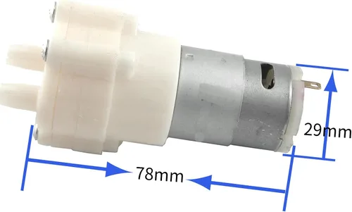 Miniatura 2 de CONQUERALL Bomba de succión 385 DC 6V-12V bomba autocebante de diafragma con conjunto de tubería de agua adecuada para mesa de té DIY pequeña bomba