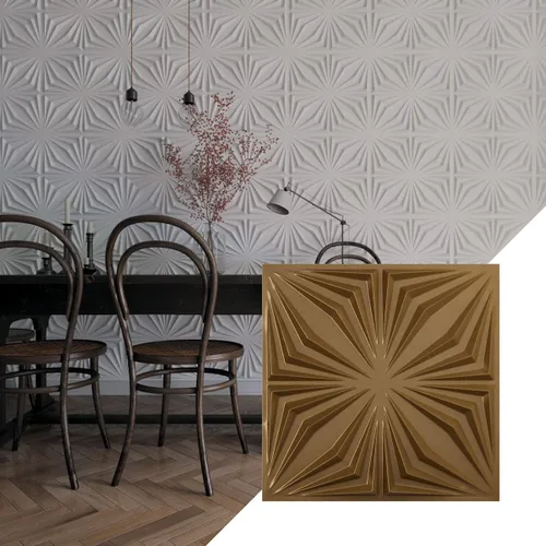 Miniatura 28 de Ekena Millwork WP20X20AHWH 19 5/8 pulgadas de ancho x 19 5/8 pulgadas de alto Asher EnduraWall Decorativo 3D Panel de pared cubre 2.67 pies cuadrados