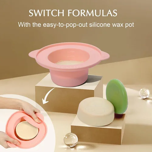 Miniatura 8 de KOTAMU Kit de depilación digital negra para mujeres y hombres, piel sensible, olla de cera dura para cejas, cara, piernas, axilas, depilación suave