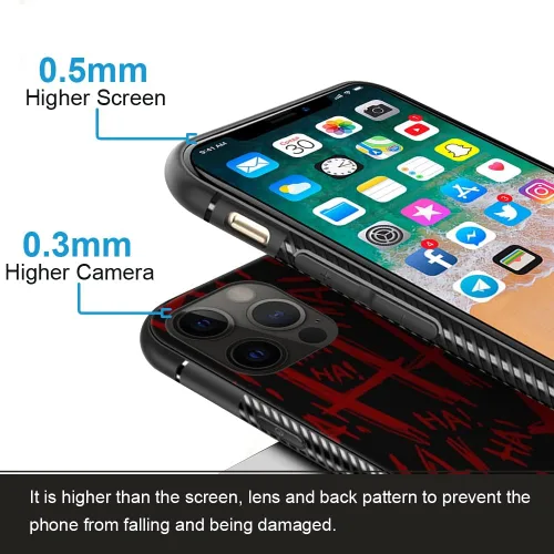 Miniatura 3 de Funda compatible con iPhone 11, funda protectora Joker Laughter para hombres y mujeres, goma de silicona suave totalmente envuelta, marco Joker Risas