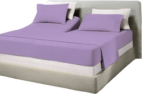 Miniatura 22 de Juego de sábanas de algodón de 600 hilos tamaño Queen dividido para base de cama ajustable, juego de sábanas de 4 piezas con bolsillo profundo