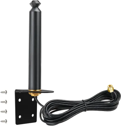 Superbat Antena para exteriores de alta ganancia 4G LTE de 10dBi, impermeable, montaje en pared, antena celular omnidireccional con cable SMA de 10