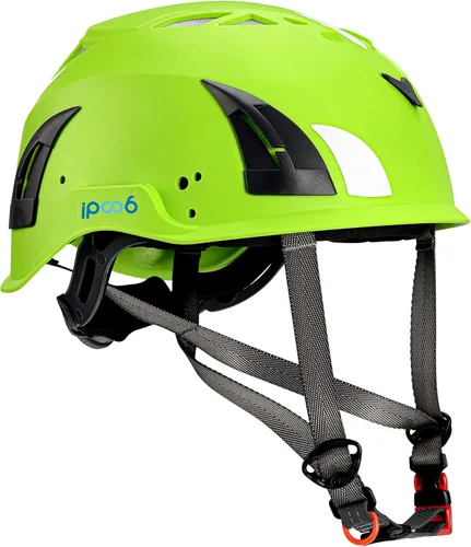 Miniatura 6 de Casco de trabajo de arborista de espeleología para adultos, senderismo y escalada Negro