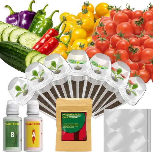 Miniatura 10 de LYKOCLEAN Vainas de semillas de flores para Ahopegarden, sistema de cultivo hidropónico iDOO MUFGA para jardinería interior, más de 400 semillas