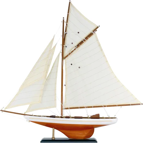 NAUTIMALL 25 "Velero de madera modelo clásico Columbia America's Cup Ship Nautical Yate Sailboat Decor