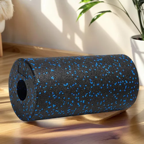 Miniatura 2 de Rodillo de espuma, soporte de entrenamiento, 11.8 in, masajeador de tejido profundo, rodillo de masaje de yoga, superficie texturizada, para Negro