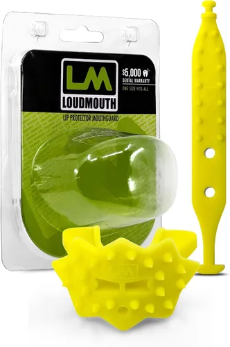 Miniatura 10 de Loudmouth - Protector bucal de fútbol, boquilla de fútbol 3D SpikeSurge con correa, se adapta a adultos y jóvenes, accesorios de fútbol