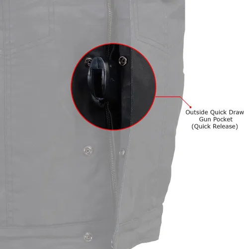 Miniatura 5 de Milwaukee Leather MDM3025 - Chaleco de motociclista con revestimiento encerado negro para hombre, estilo club, con cuello de camisa y cuello