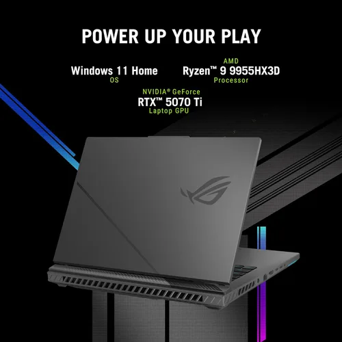 Miniatura 2 de ASUS ROG Strix G16 (2025) Laptop para juegos, 16” ROG Nebula 16:10 2.5K 240Hz/3ms, NVIDIA® GeForce RTX™ 5070 Ti, procesador AMD Ryzen™ 9 9955HX3D