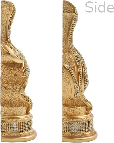 Miniatura 8 de Juego de 2 piezas de decoración de mesa de regalo islámico, sujetalibros árabe Allah Muhammad (oro, 4.3 x 8.7 in)