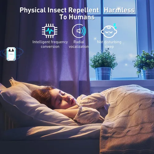 Miniatura 5 de Repelente ultrasónico de plagas e insectos, repelente ultrasónico para cucarachas, roedores, ratones, insectos, mosquitos, ratones, arañas