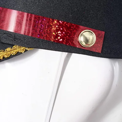 Miniatura 7 de Sombrero de tambor mayor para adultos y niños, sombrero de Majorette, sombrero de banda de tambor, sombrero de soldado de juguete con plumas